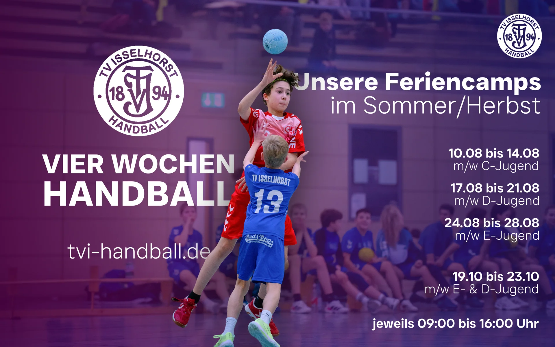 Kinder beim TVI Handball-Feriencamp